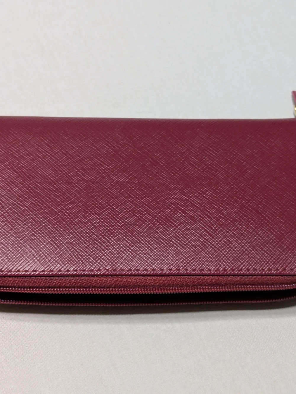 Carmen Steffens Zip-Around Leather Wallet in Deep Berry